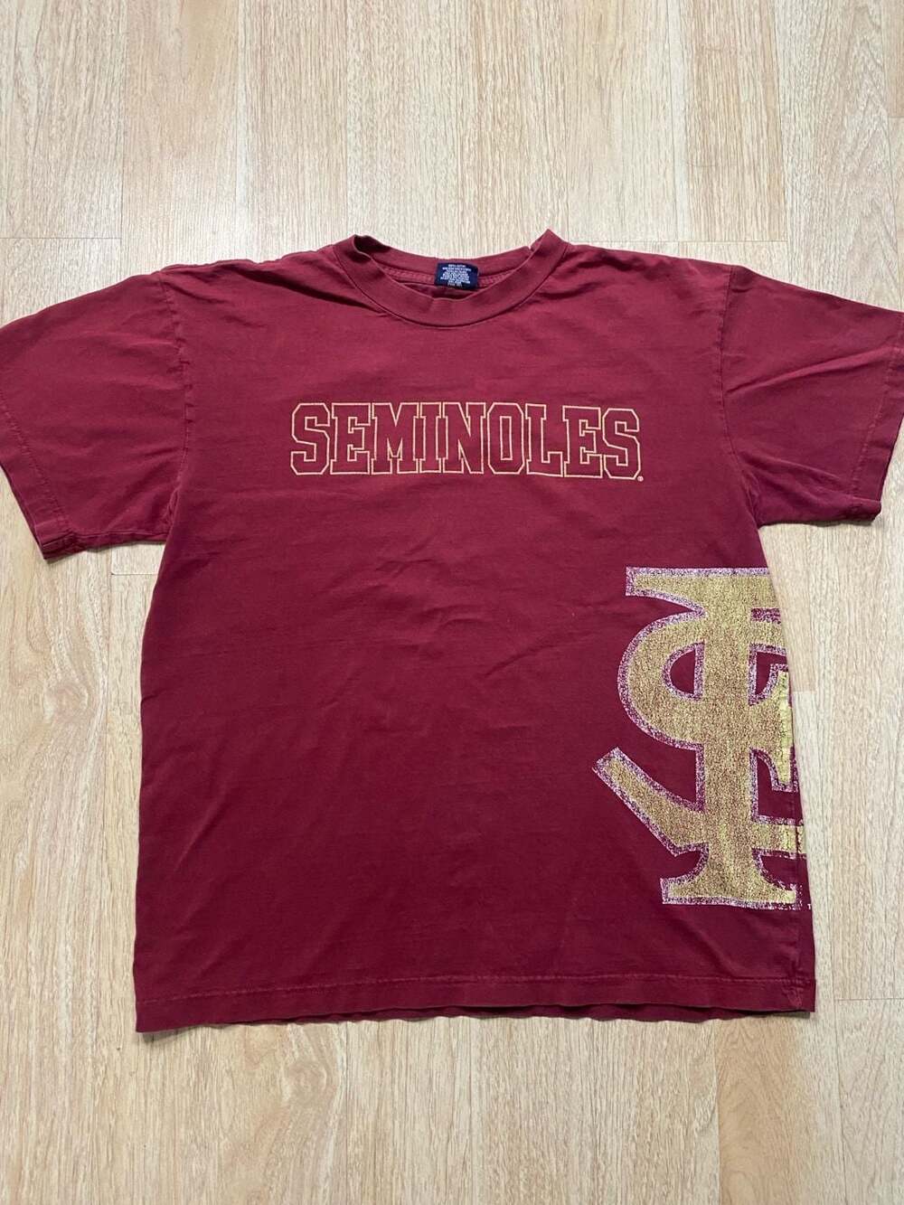 MV Sport Florida State Seminoles Maroon Graphic T-Shirt Size Large